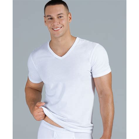 calvin klein v neck white